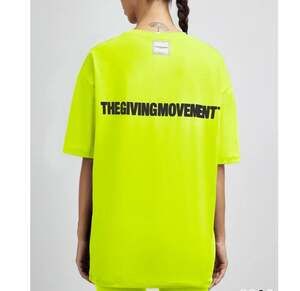 The Giving Movement Oversized Light Soft Skin 100 TShirt Fluro Yellow Size Small
